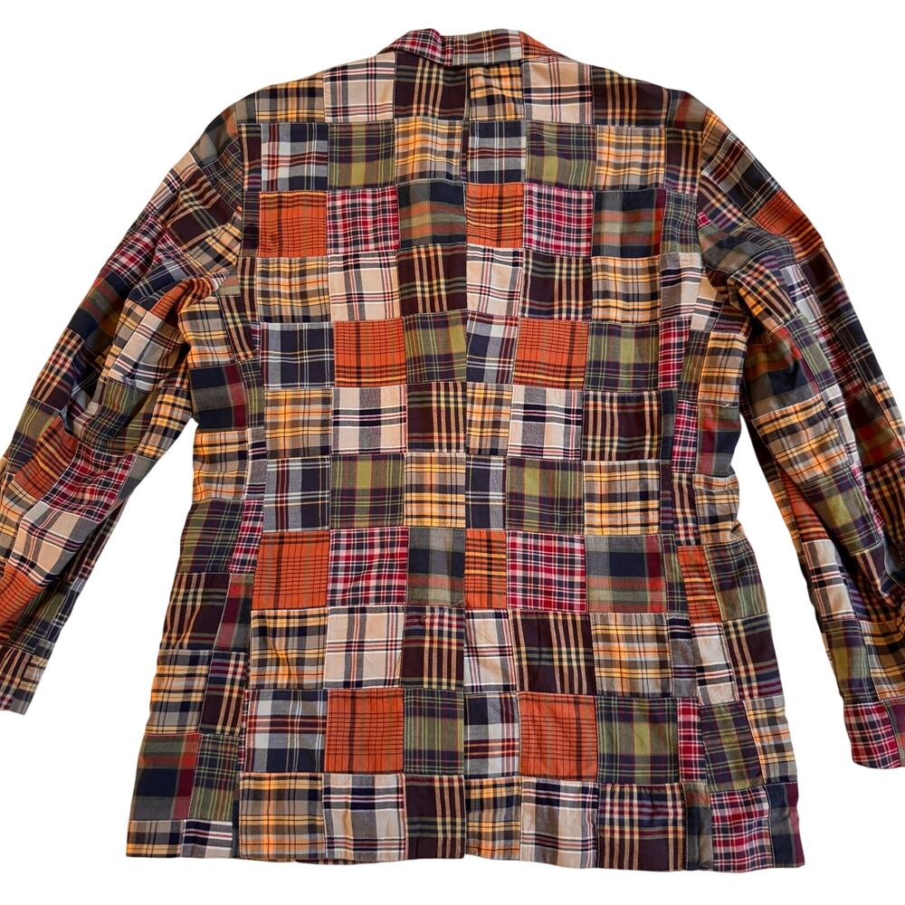 J.Crew Madras Patchwork Mens Blazer Preppy Size 42 Regular Sport Coat Academia - Picture 2 of 11